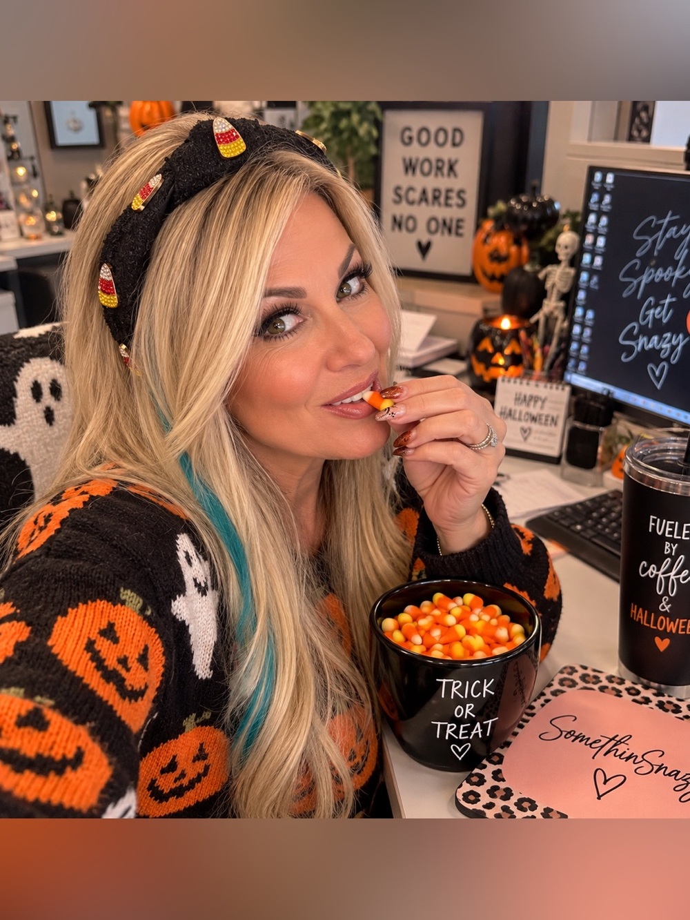 Piper K Rhinestone Candy Corn Headband NWT